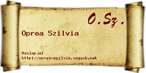 Oprea Szilvia névjegykártya